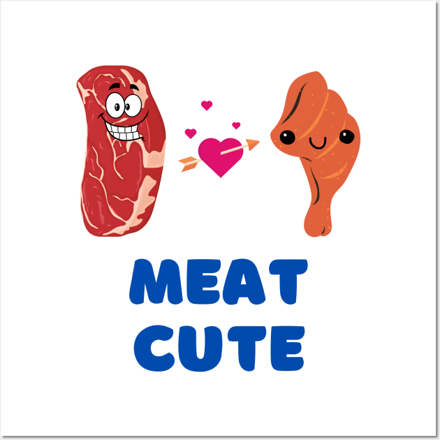 Meat Cute  |  Funny Wall Art by Cosmic Story Designer